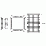 Б/у  Опалубка АБС-пластика для колон квадратна 60*60 см h 3 м Geoplast